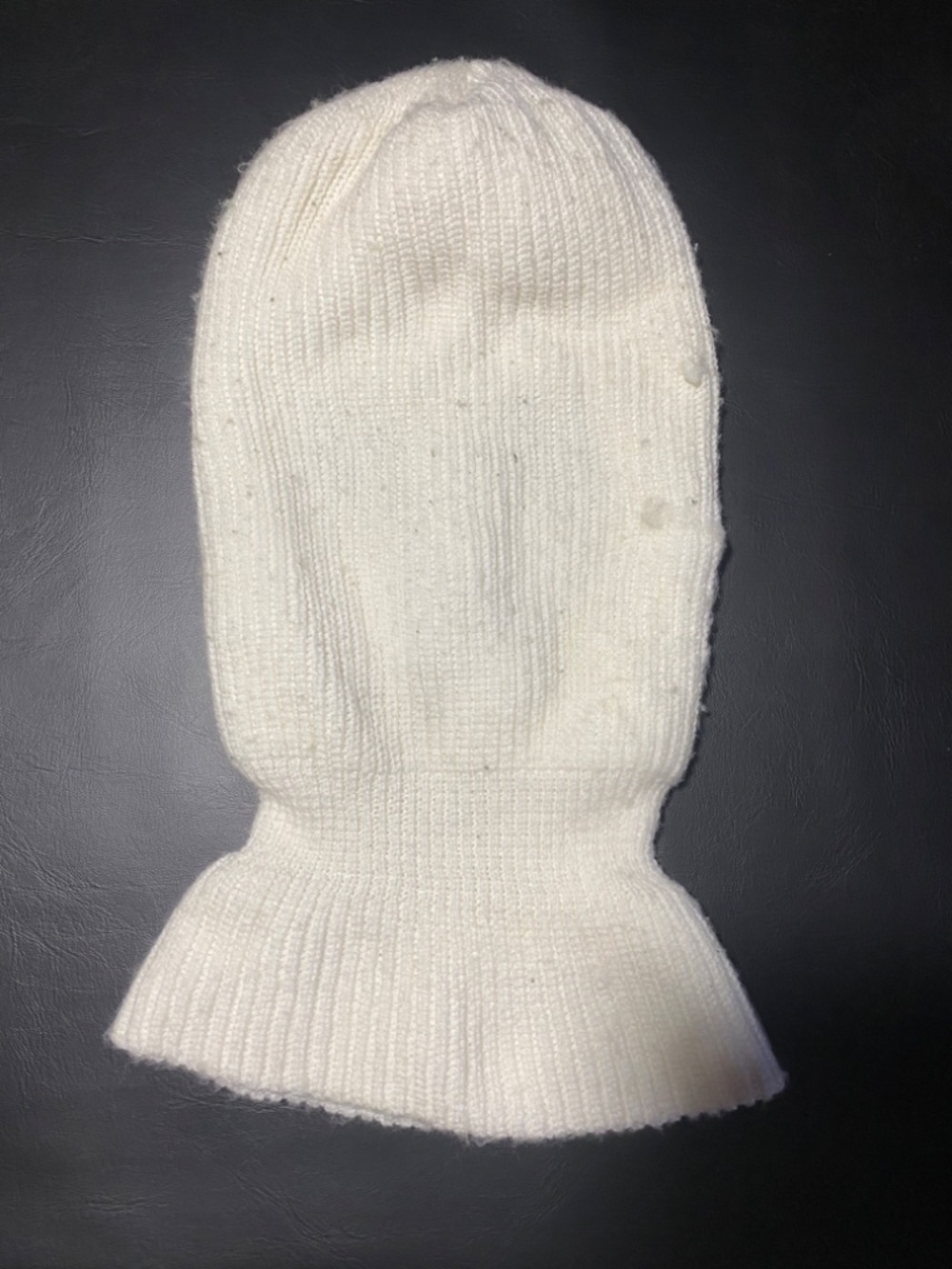 White Ski Mask/ Balaclava Universal Size Canadian Military Surplus Cold Weather - Picture 2 of 3